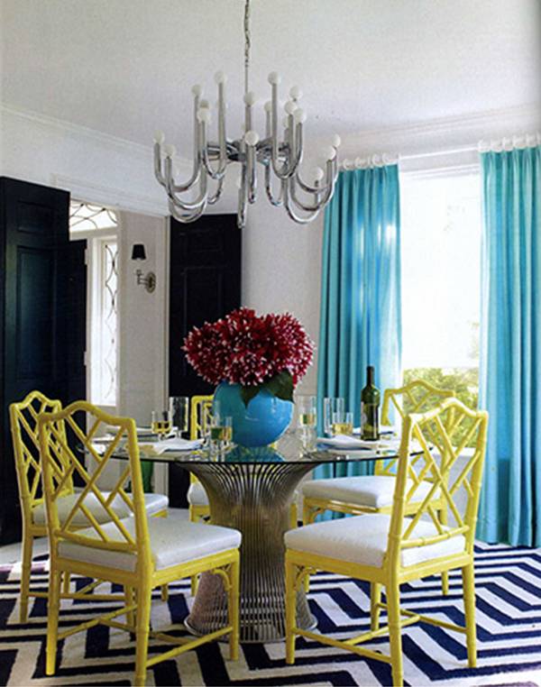ENTERTAINING+IN+STYLE+IN+A+TURQUOISE+AND+YELLOW+DINING+ROOM%21