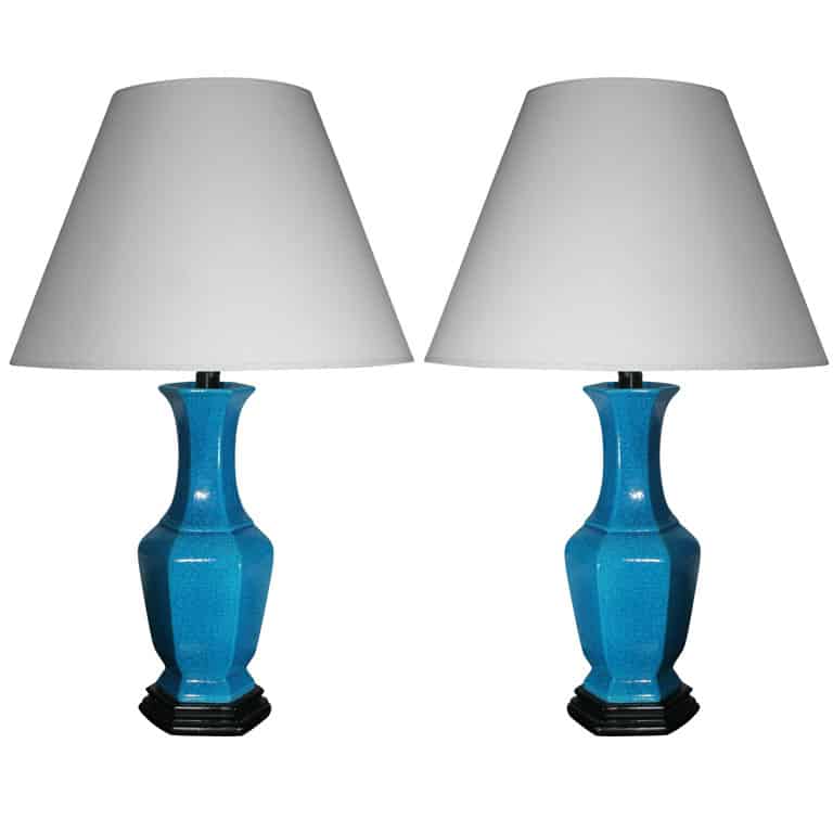 SHAPING+UP+WITH+TWO+VINTAGE+BLUE+LAMPS%21