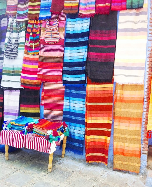 cococozy morocco moroccan fabric textiles market travel colorful stripes