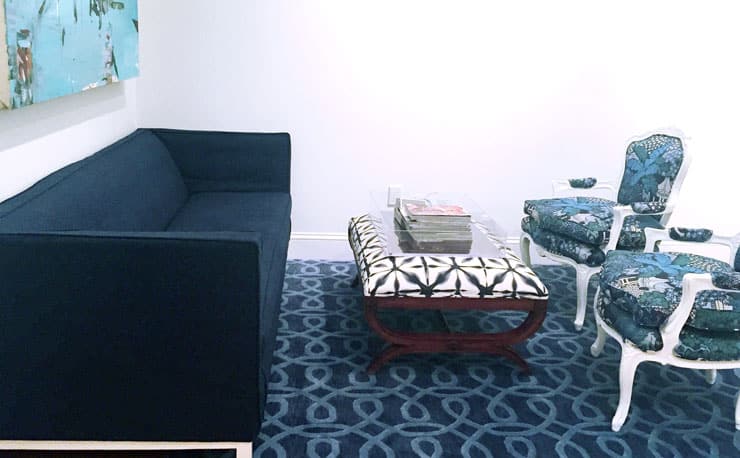 blue living room design