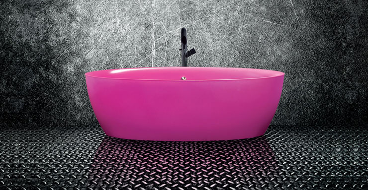 best freestanding bathtubs hot pink Aquamass tub
