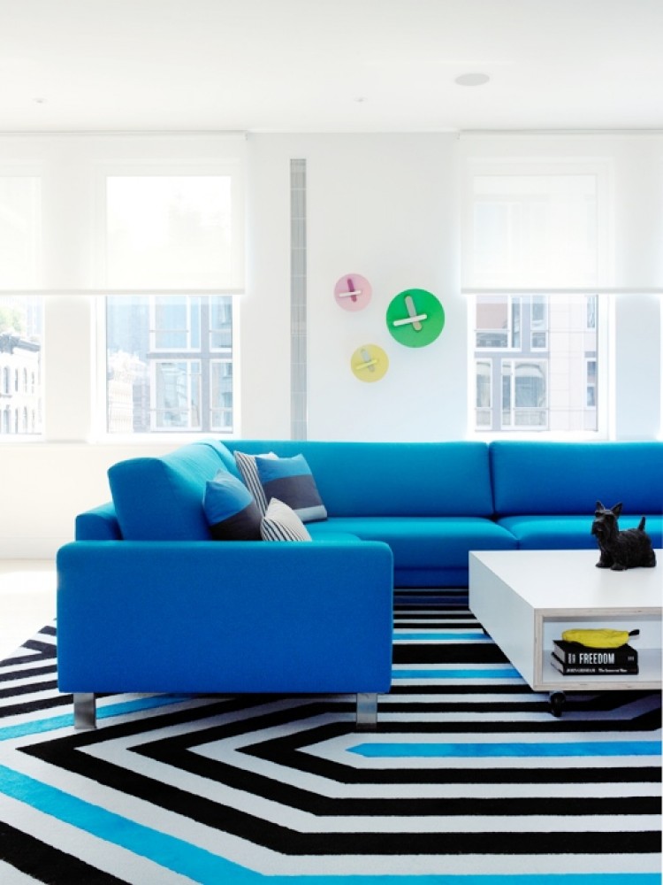 Colorful sofas - turquoise sofa