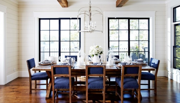 modern country cottage dining room decor