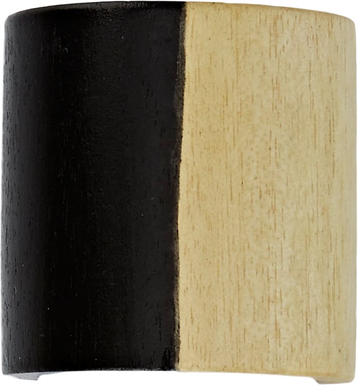 Wood Napkin Rings Color Block Black
