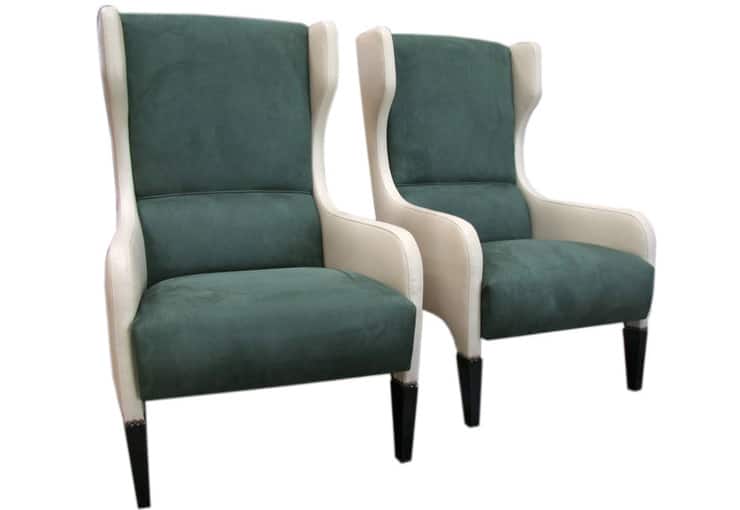 Gio Ponti Chairs Mid Century Modern Wingback Armchairs
