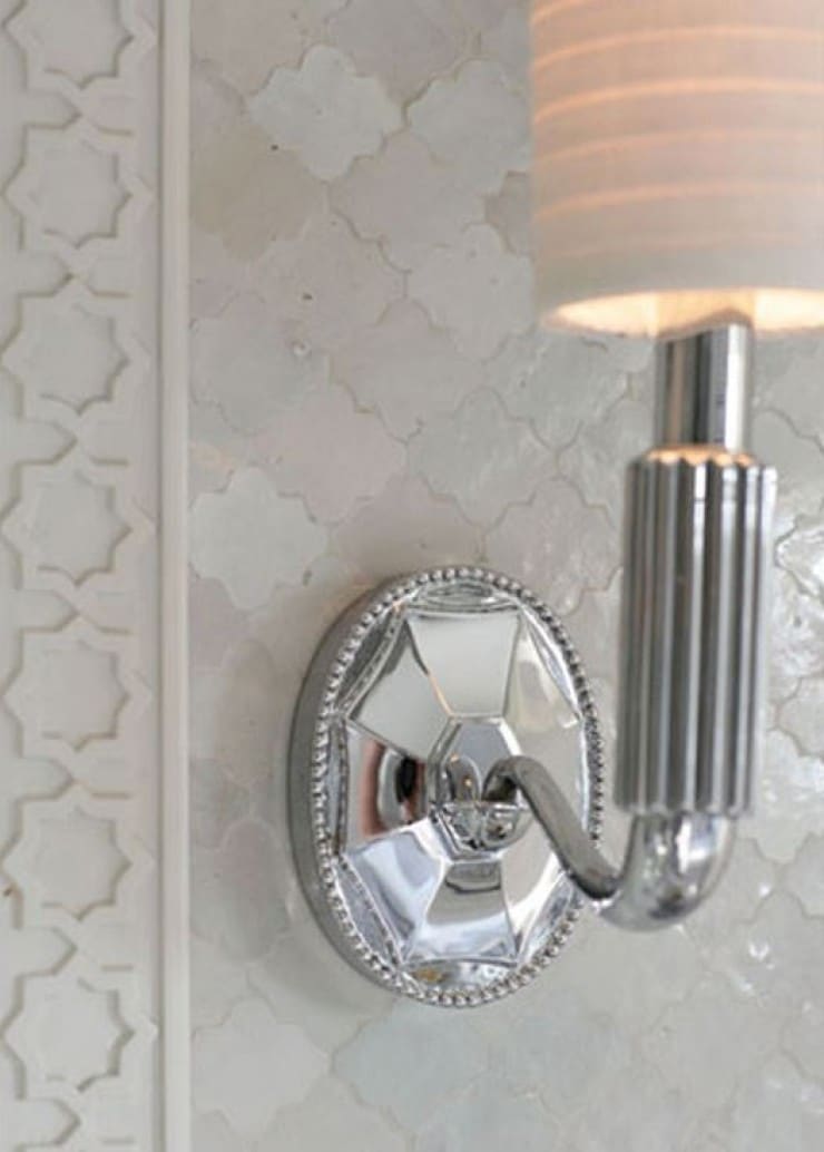 white zellige moroccan mosaic wall tile