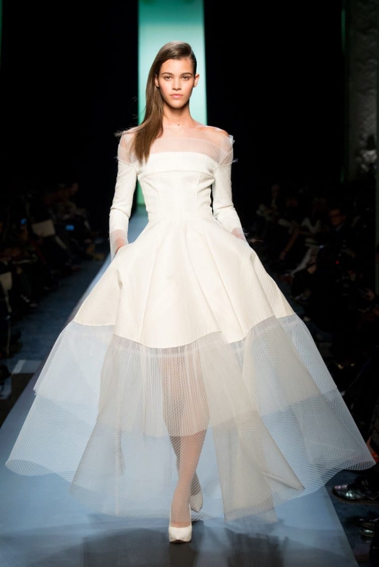 white tiered gown dress jean paul gaultier met gala 2015 cococozy