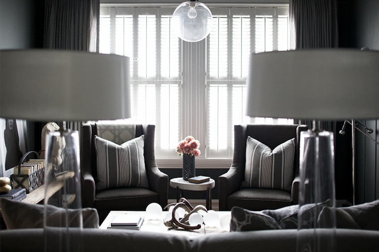 Monochromatic rooms gray living room