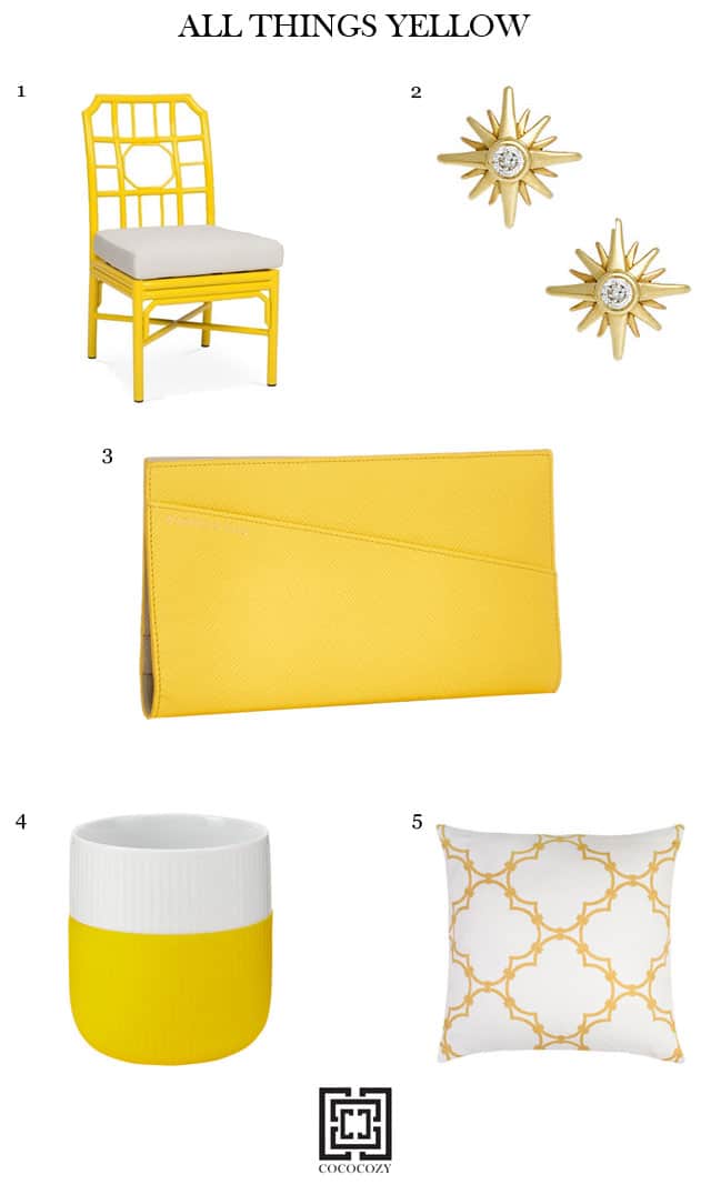 Shopping yellow accessories