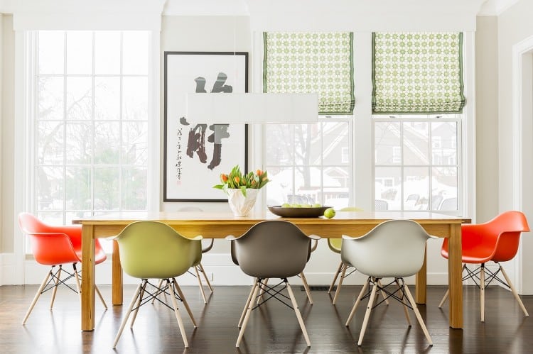 decorating ideas bright colorful dining room