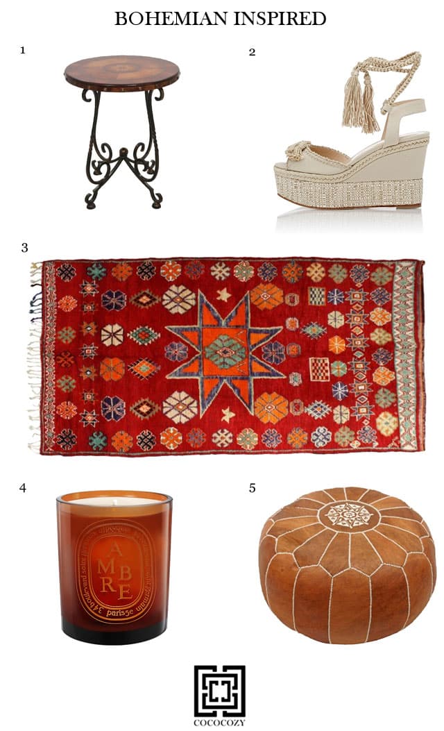 bohemian inspired home decor and fashion