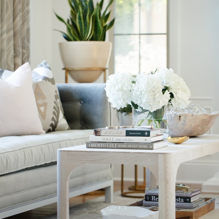 Beach Meets Country Home Coffee Table White Hydrangea
