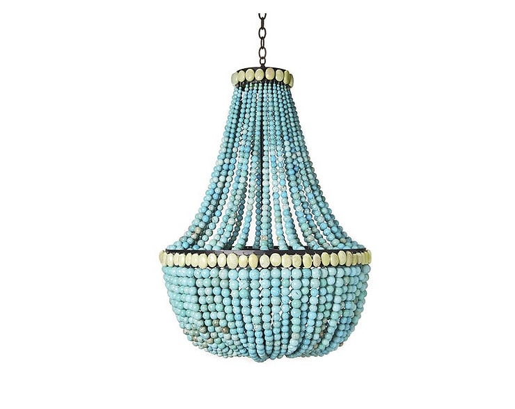 One Kings Lane -Large Empire Chandelier, Turquoise