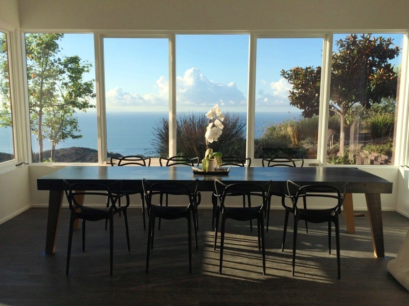 Malibu dining room ocean view
