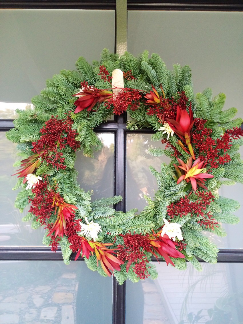Christmas wreath front door