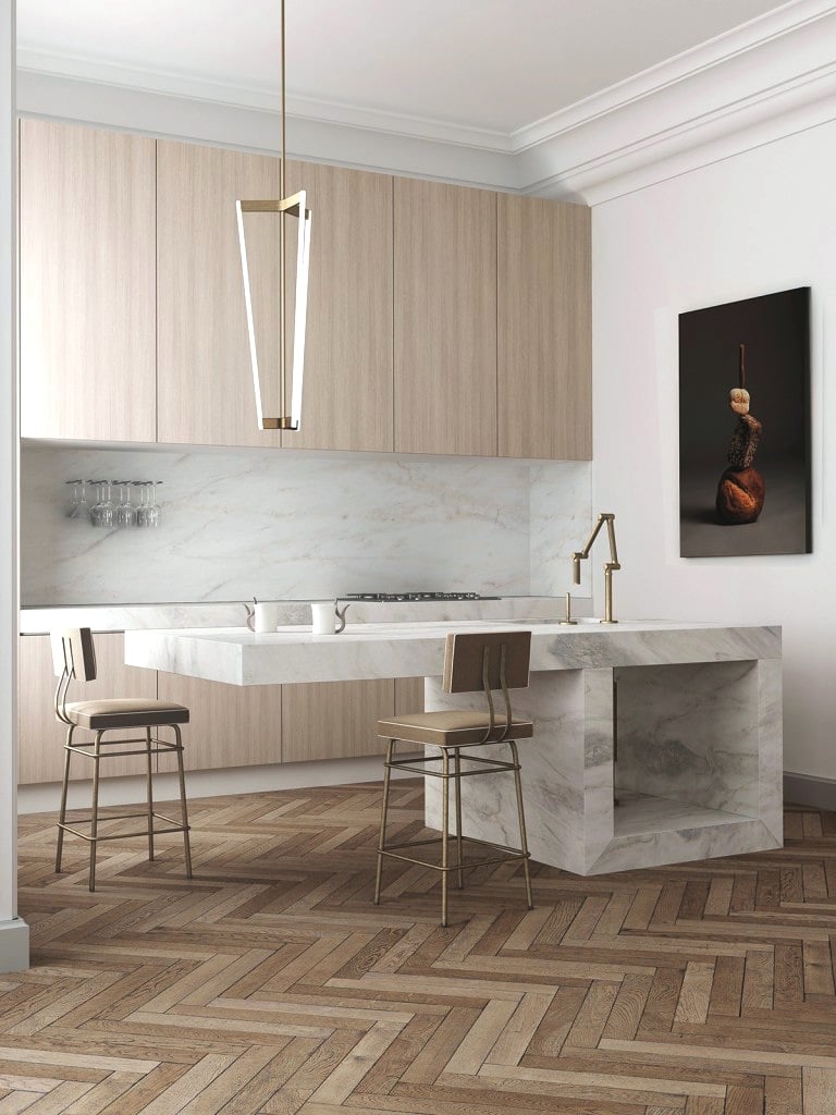 modern marble kitchen island cut out