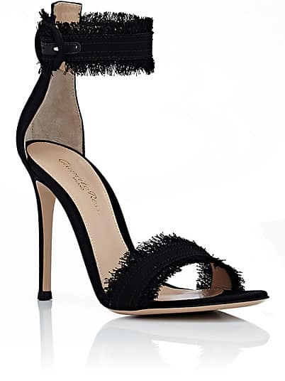 Switch any outfit from Day to Night with these Gianvito Rossi fringe ankle heels, $835