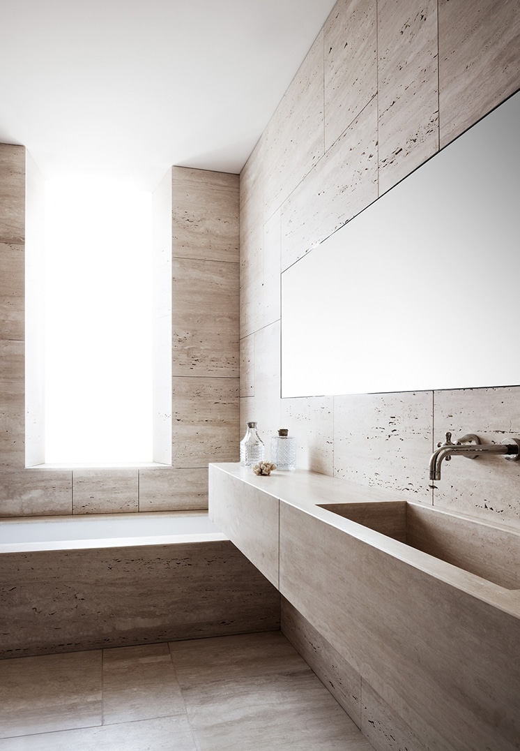 modern rome apartment bathroom bath floating sink