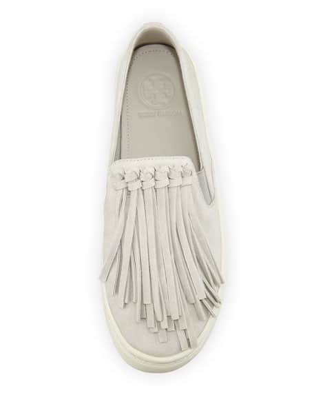 tory burch fringe slip on sneakers cococozy