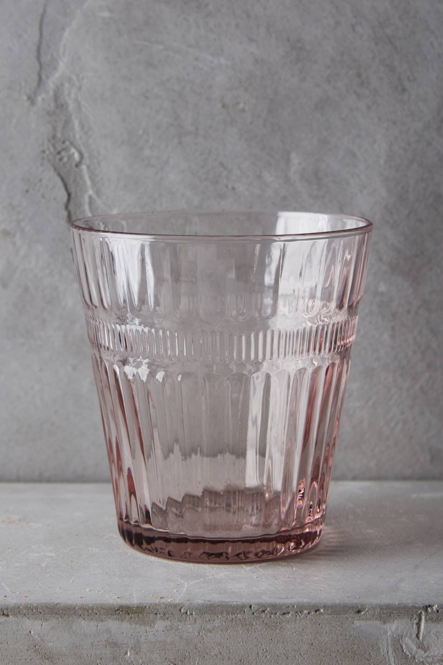 Pink glass tumbler glassware