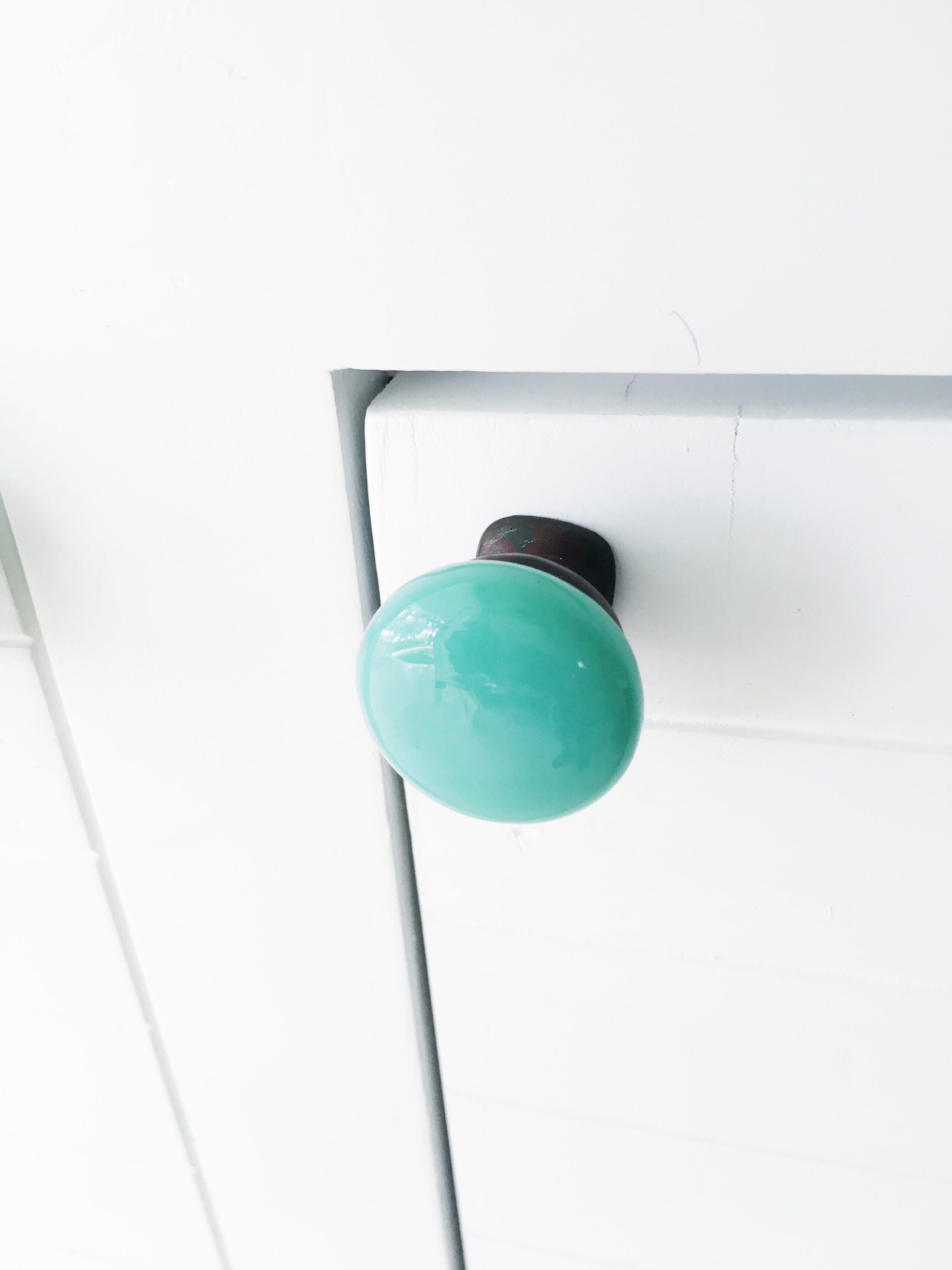 retro kitchen Green cabinet pull knob 