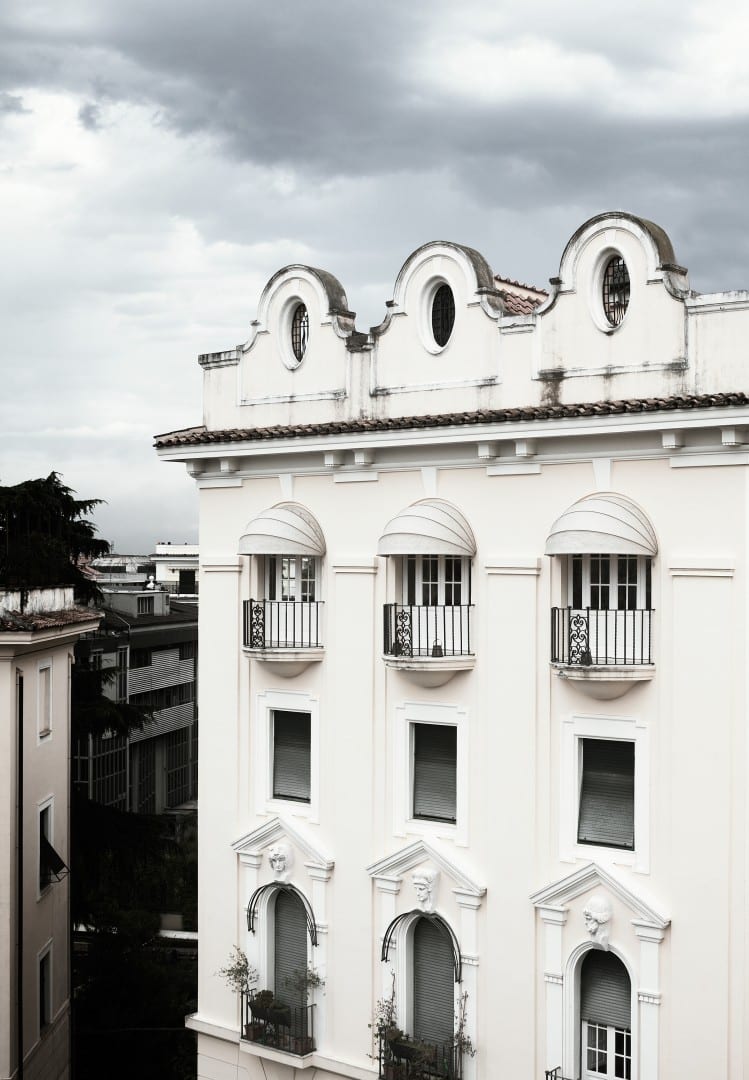 Rome White Apartment Building Exterior