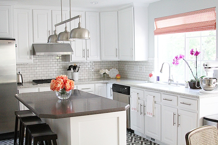 Corian Colors White kitchen Gray counters