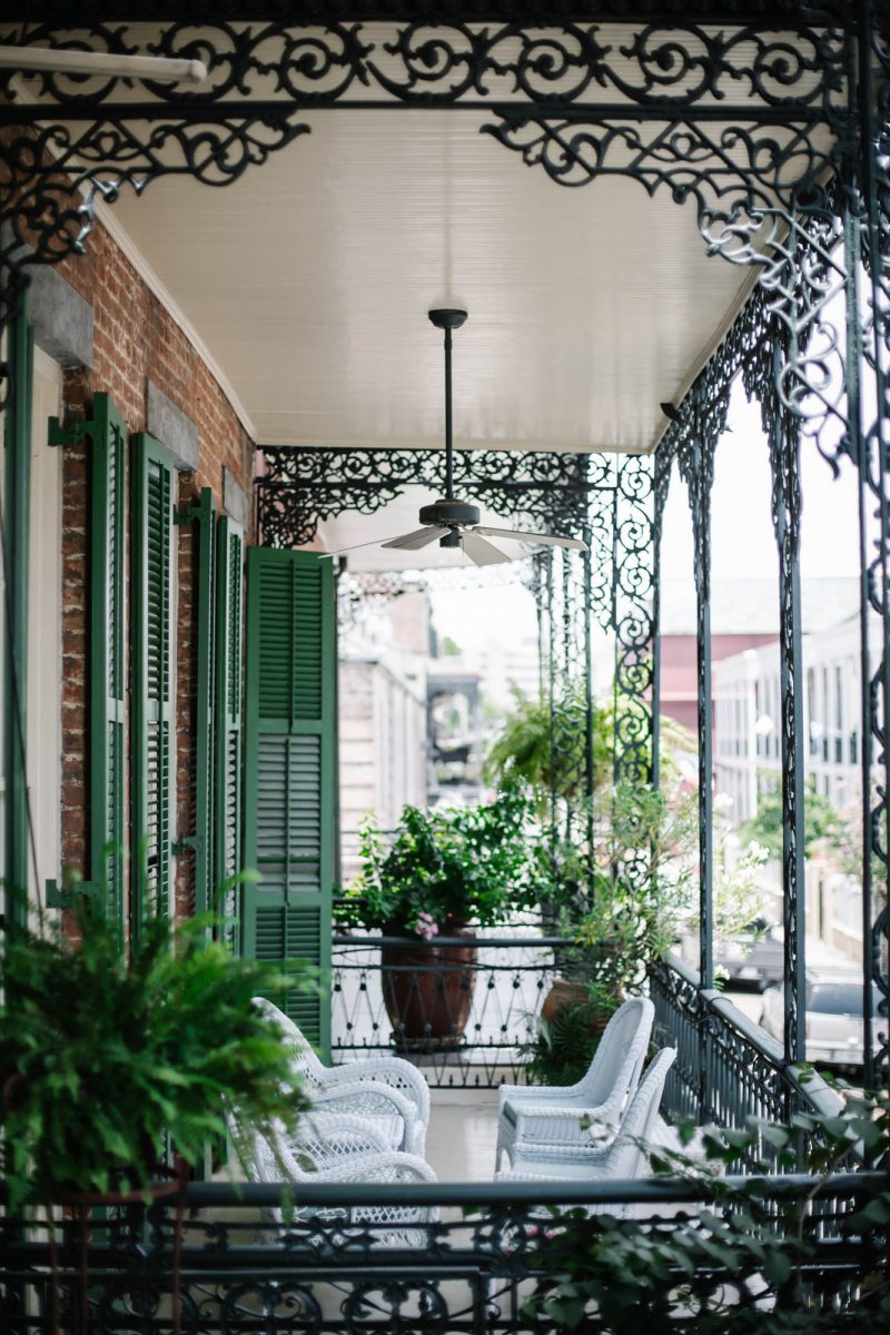 new orleans southern porches wrought iron railing