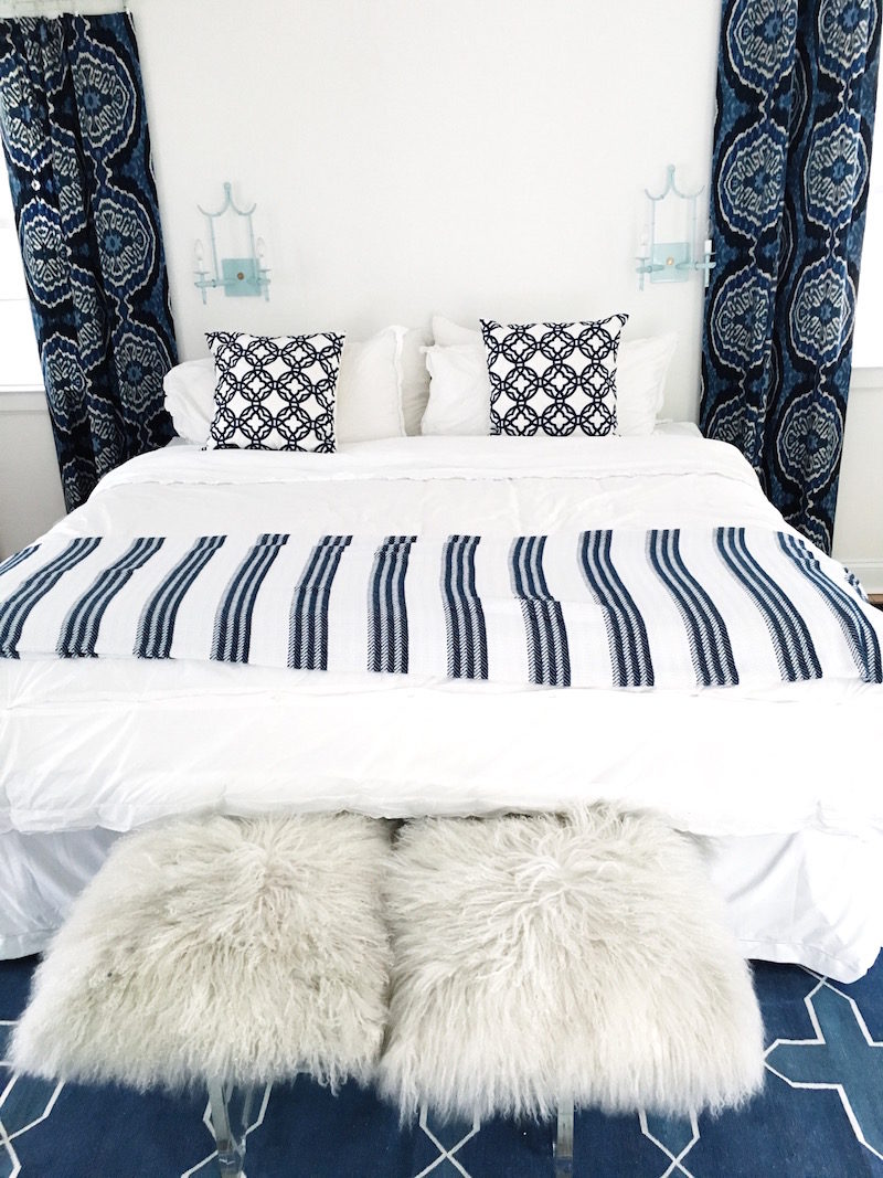 East Hampton Blue White Guest Bedroom