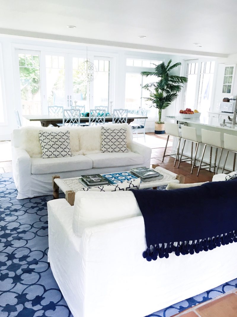East Hampton white living room