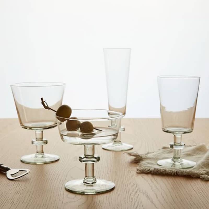 recycled summer drinking glasses crate and barrel