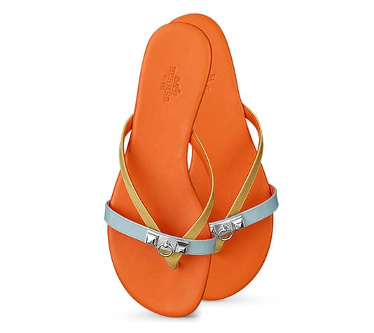 Hermes Corfou Sandals Orange