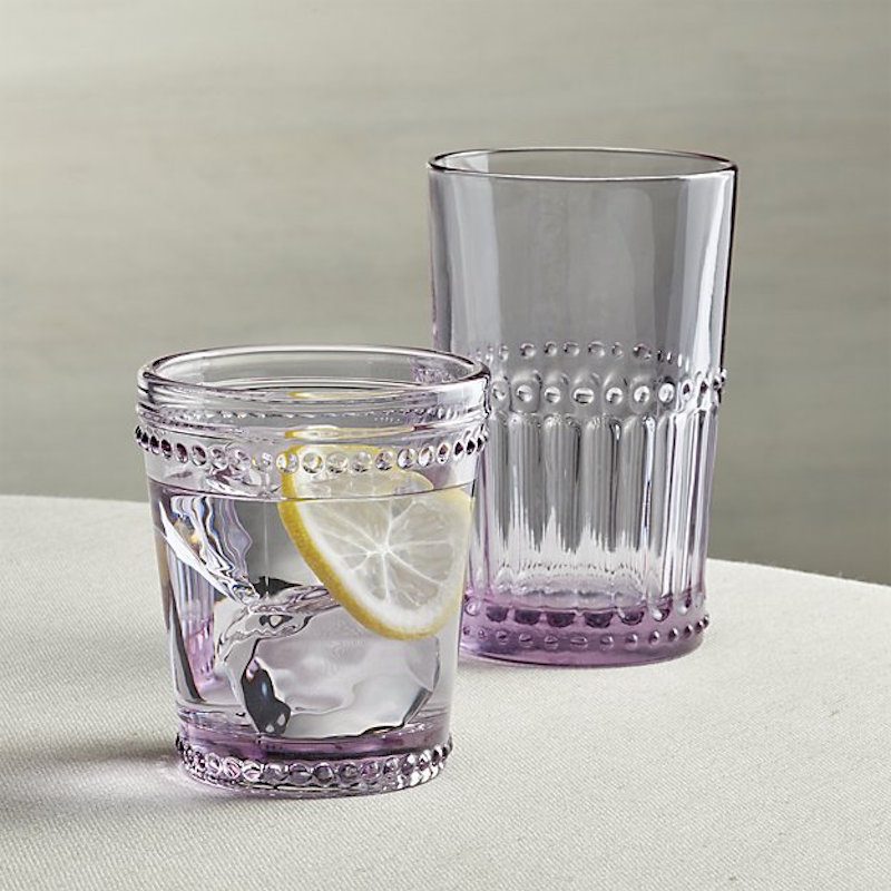 Lilac Glassware Crate and Barrel