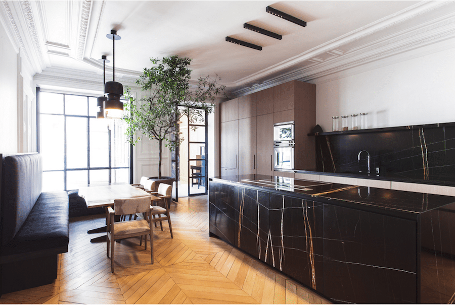 Chic Paris Apartment - Chevron Wood Floors COCOCOZY