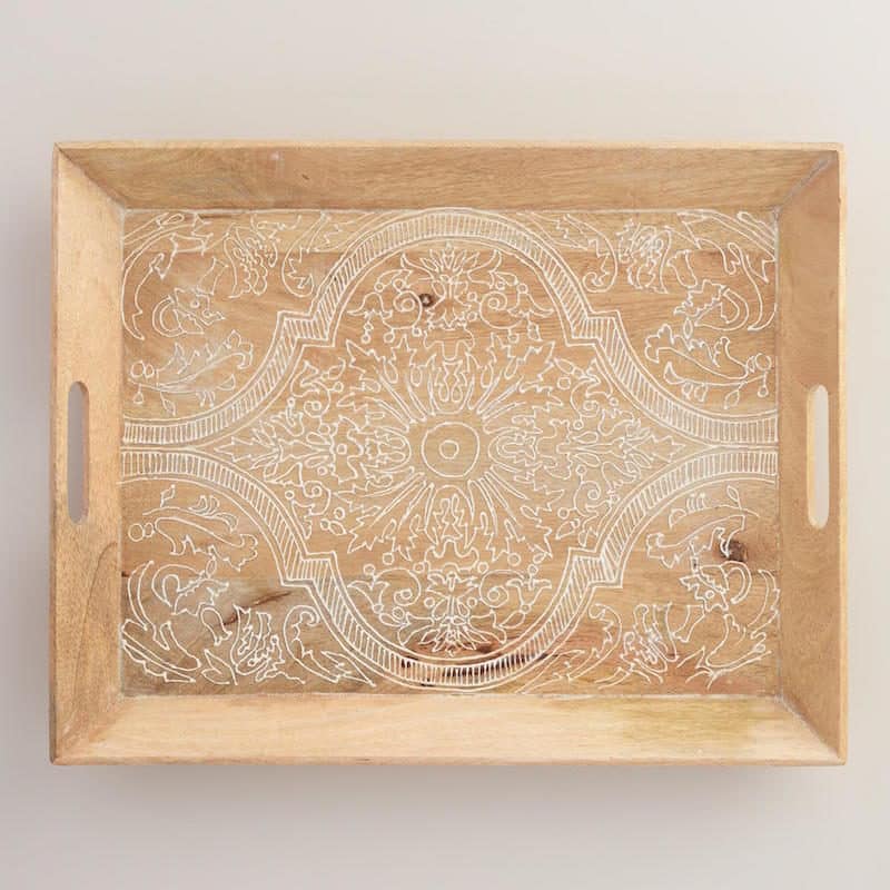 wooden decorative tray art design