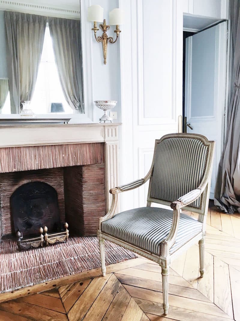 Paris Apartment Fireplace Mantle Chair