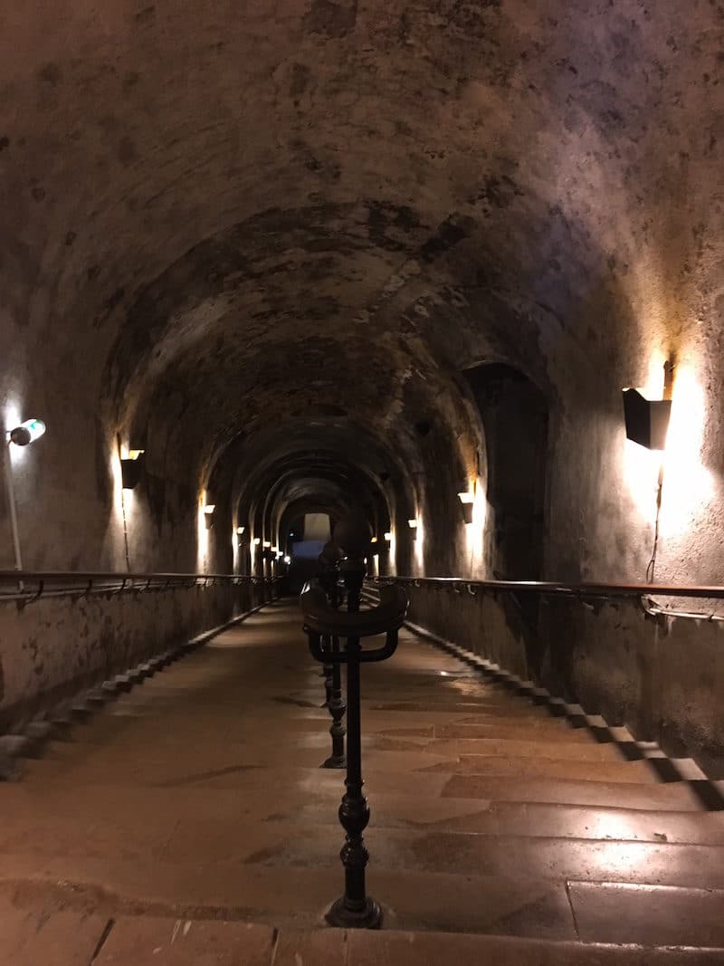 underground tunnels champagne wine region