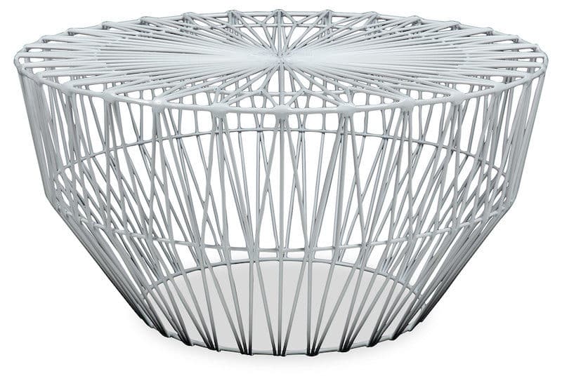 lounge area round wire side table