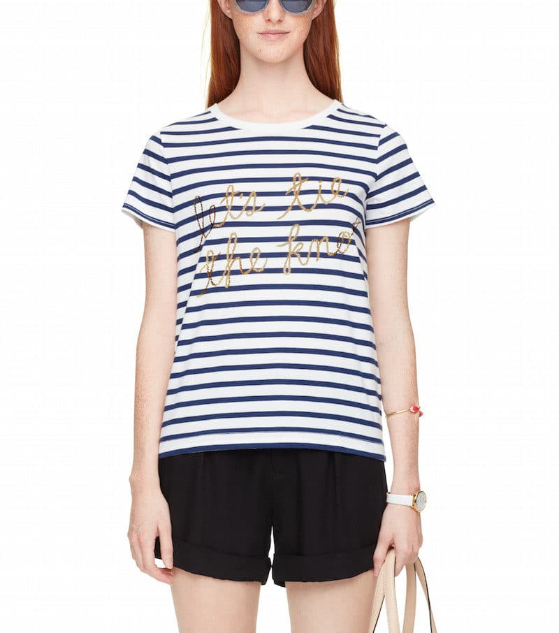 lets tie the knot kate spade graphic tees