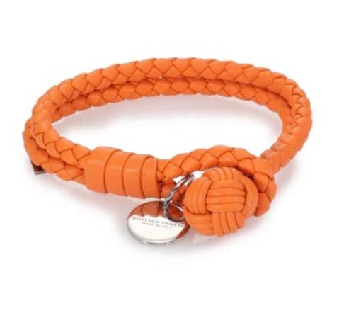 orange leather bracelet fashion