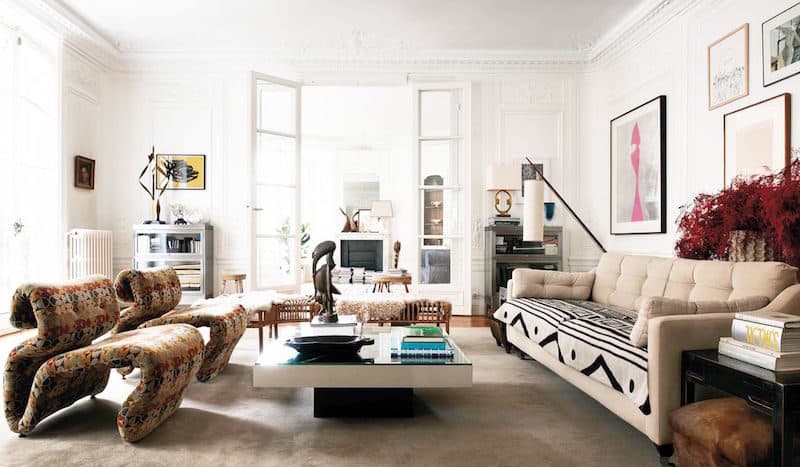 chloe parisian home living room long sofa chairs coffee table