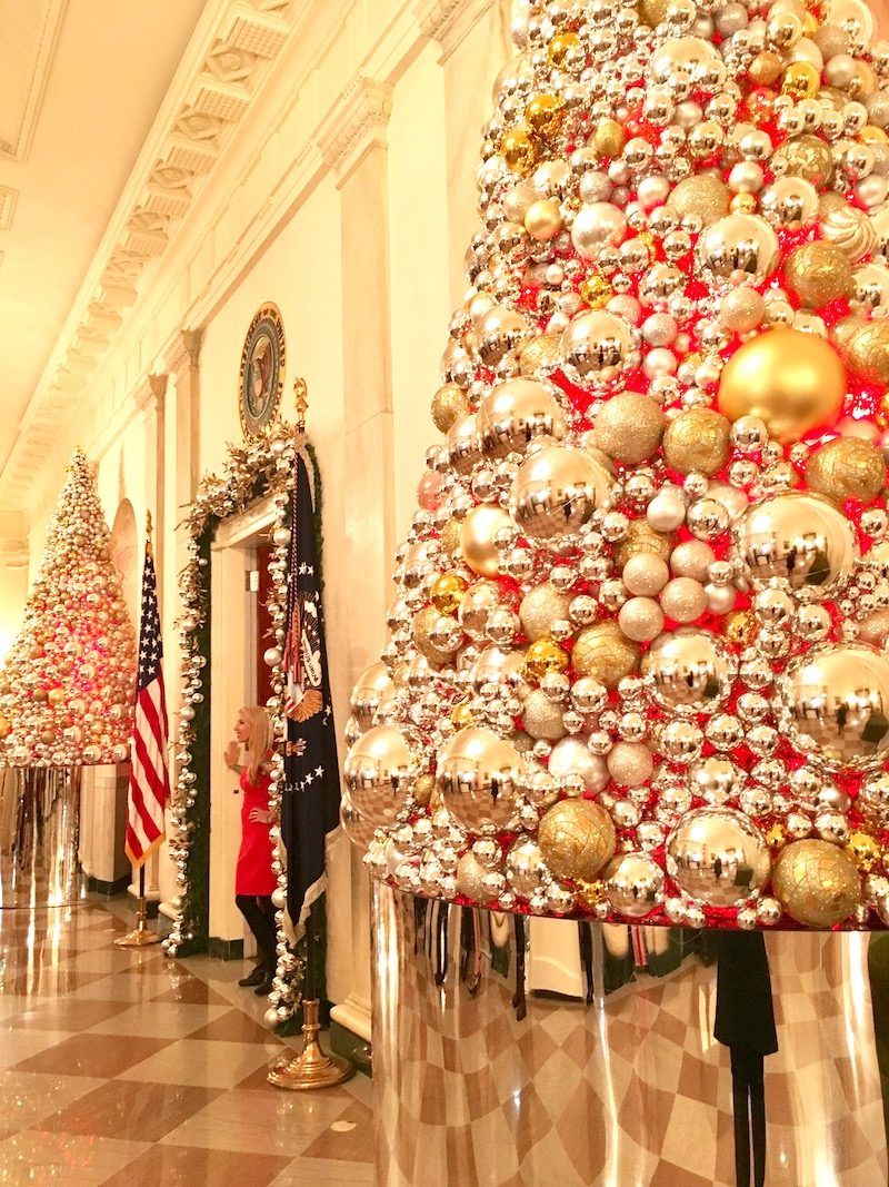 white house holidays hallway