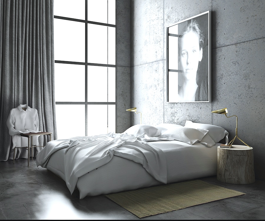 Alt tag for barcelona-modern-apartment-bedroom-concrete-walls-grey-cococozy-kattyschiebeckjpg