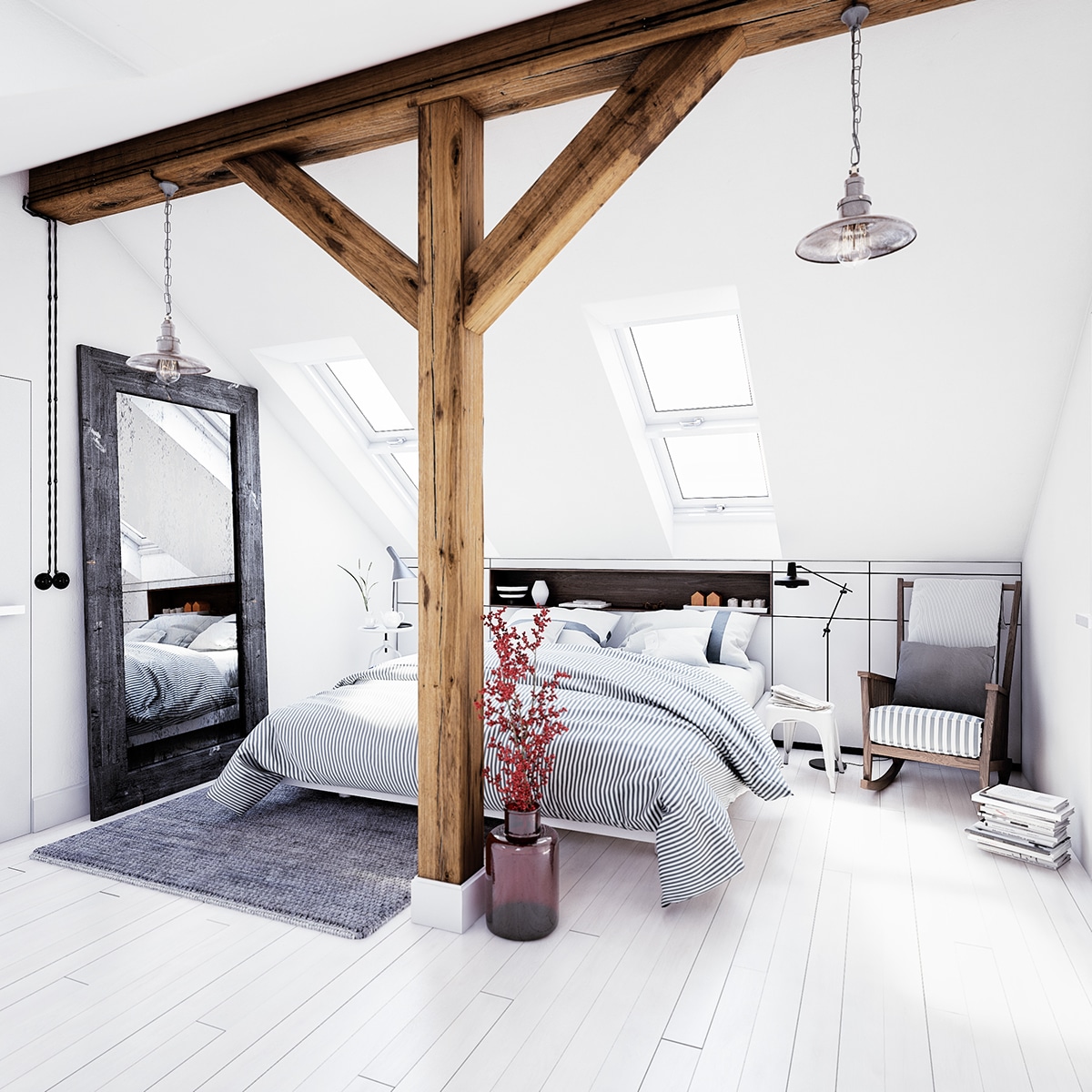 8+White+Rooms+with+Exposed+Wood
