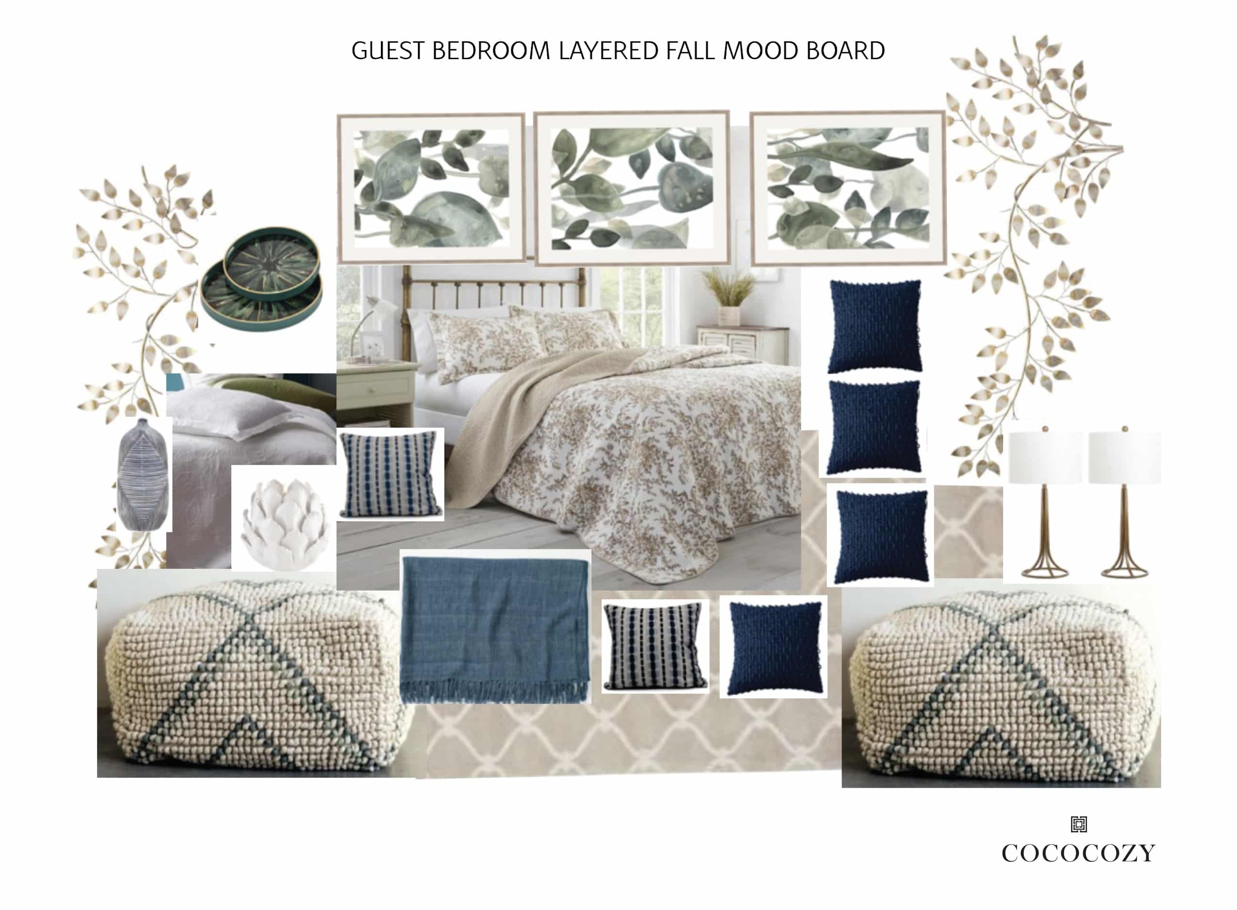 Guest Bedroom Makeover - Layered Fall COCOCOZY