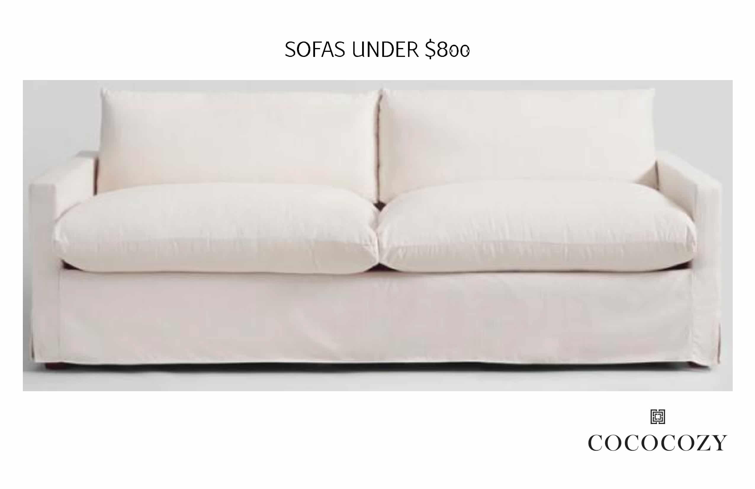 Alt tag for Sofas_under_$800_White_Plush_Love_Seat
