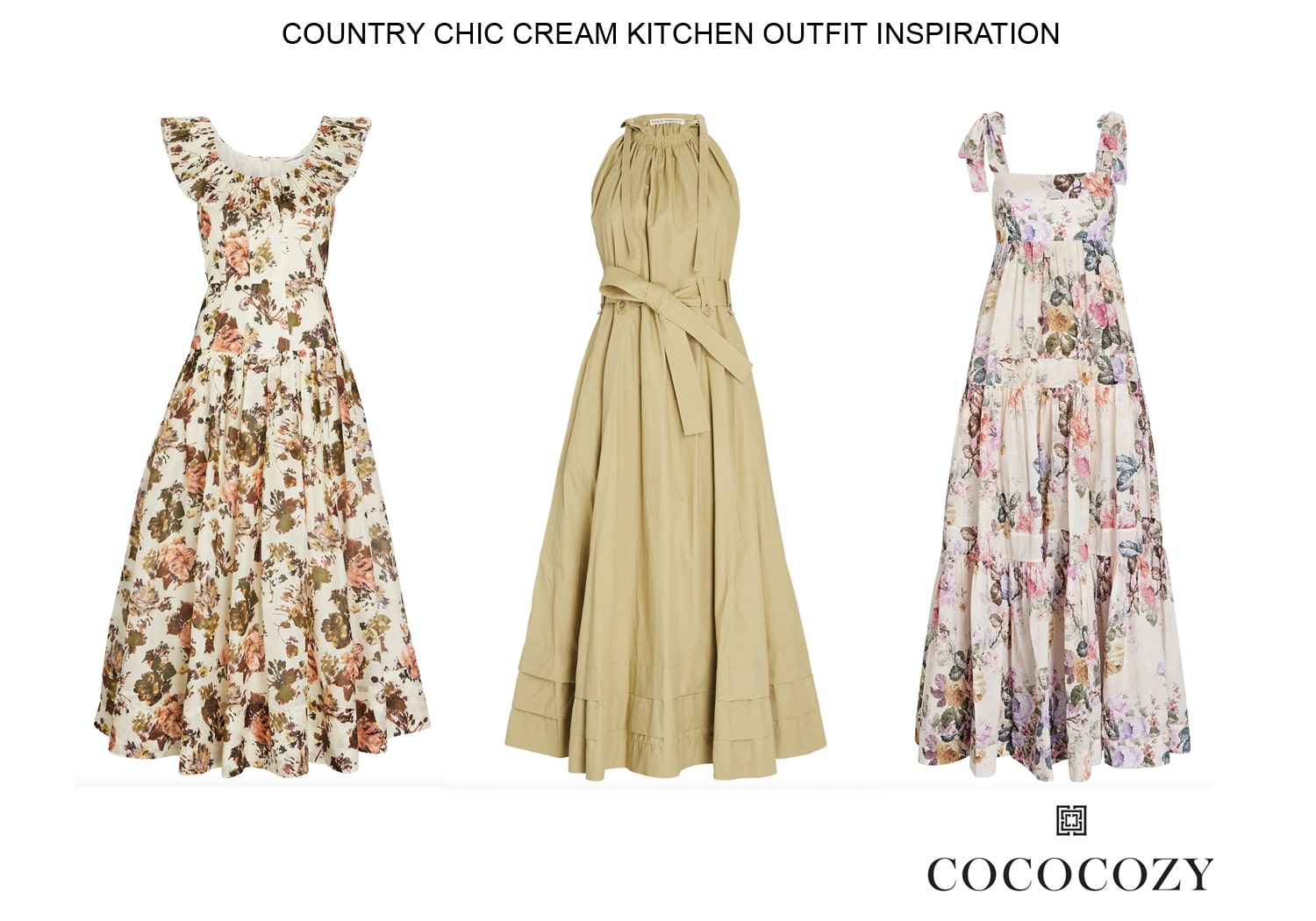 Alt tag for Country Chic Cream Kitchen Outfits