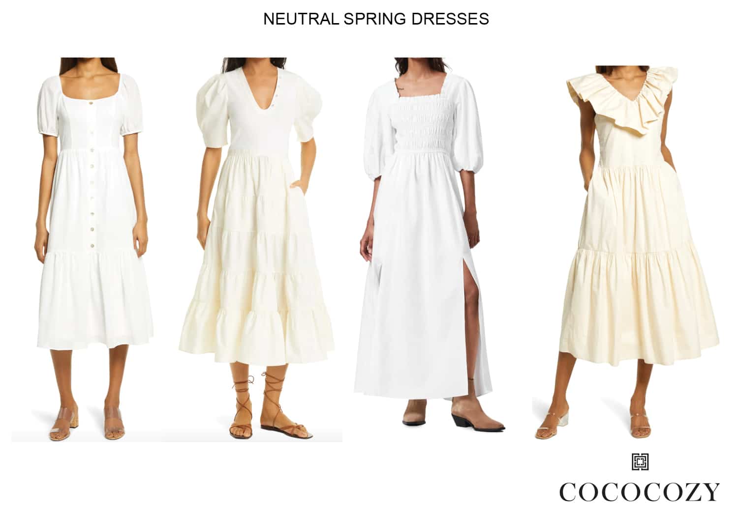 Alt tag for Neutral Spring Dresses