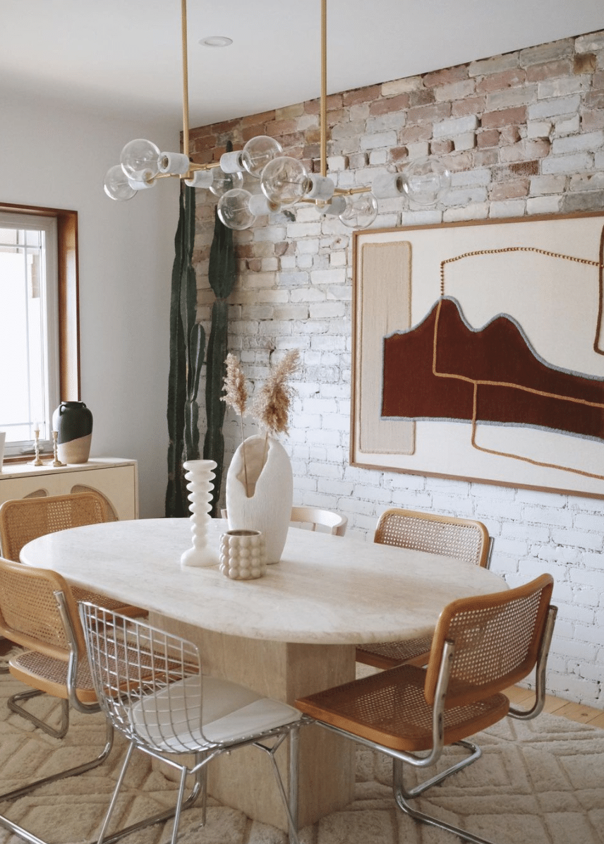 Alt tag for Airy Small Home Style Dining Room Upclose