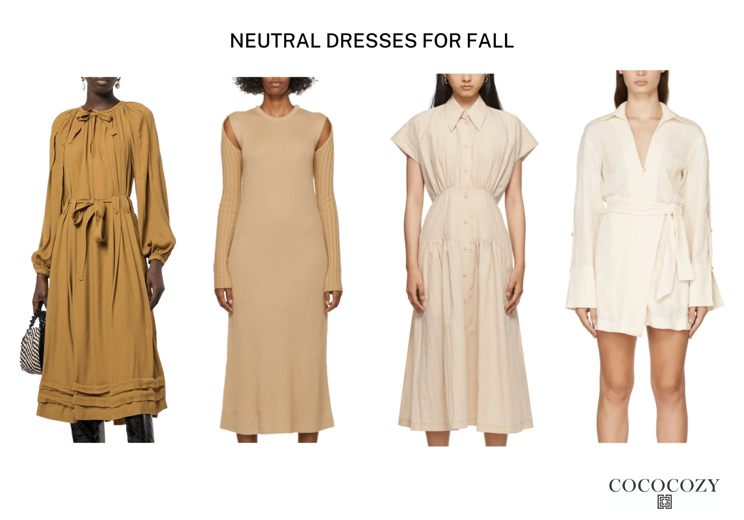 Alt tag for neutral dresses-ssense-cococozy